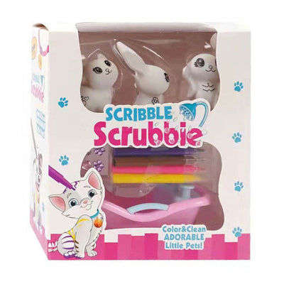 Scribble Crubbie Tiere zum Ausmalen mit Badewanne