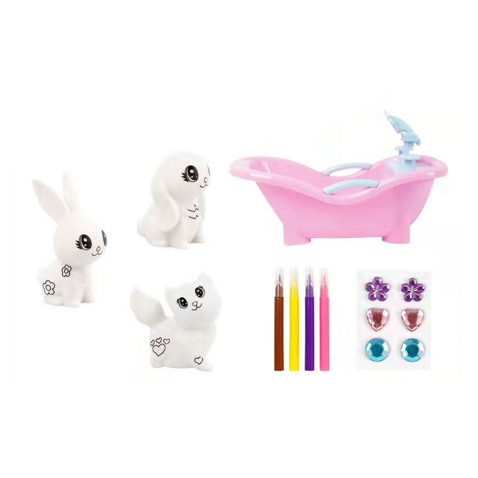 Scribble Crubbie Tiere zum Ausmalen mit Badewanne