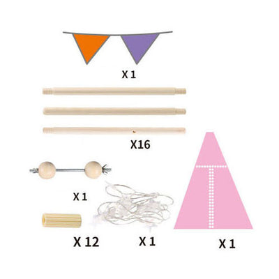 Luxus -Tipi -Zelt mit Lichtern, 128 cm