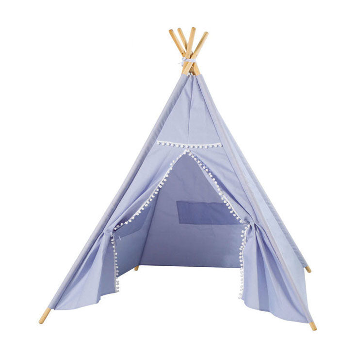 Luxus -Tipi -Zeltblau mit Lichtern, 128 cm