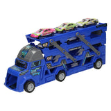 Ausklappbarer Autotransporter mit Schussfunktion – blau - afbeelding 1