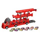 Ausklappbarer Autotransporter mit Schussfunktion - Rot - afbeelding 3