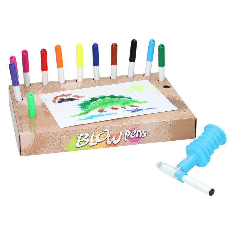 Blasfederset mit Dinosaurierpumpe