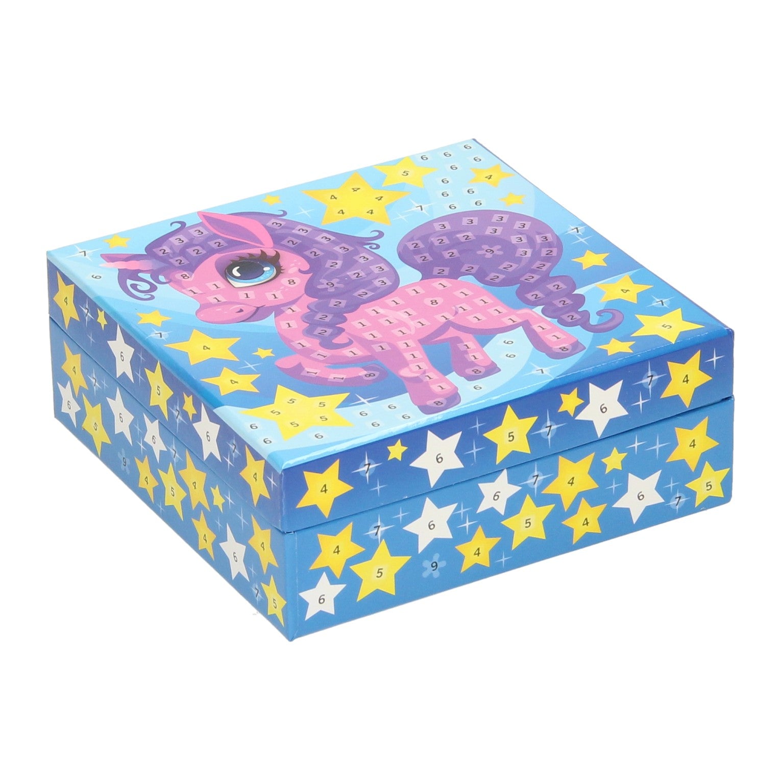 Mosaik-Schmuckkästchen schmücken Einhorn