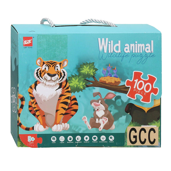 Bodenrätsel Wildtiere grün, 100..