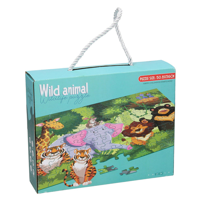 Bodenrätsel Wildtiere grün, 100..