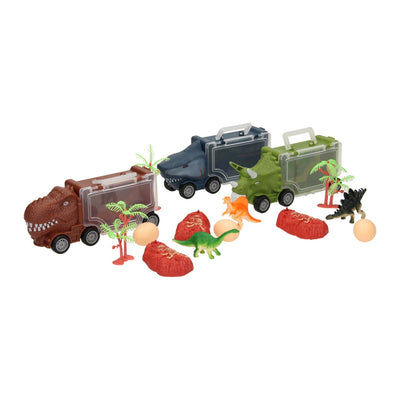 LKW-Set Dinosaurier und Hai, 3-tlg.