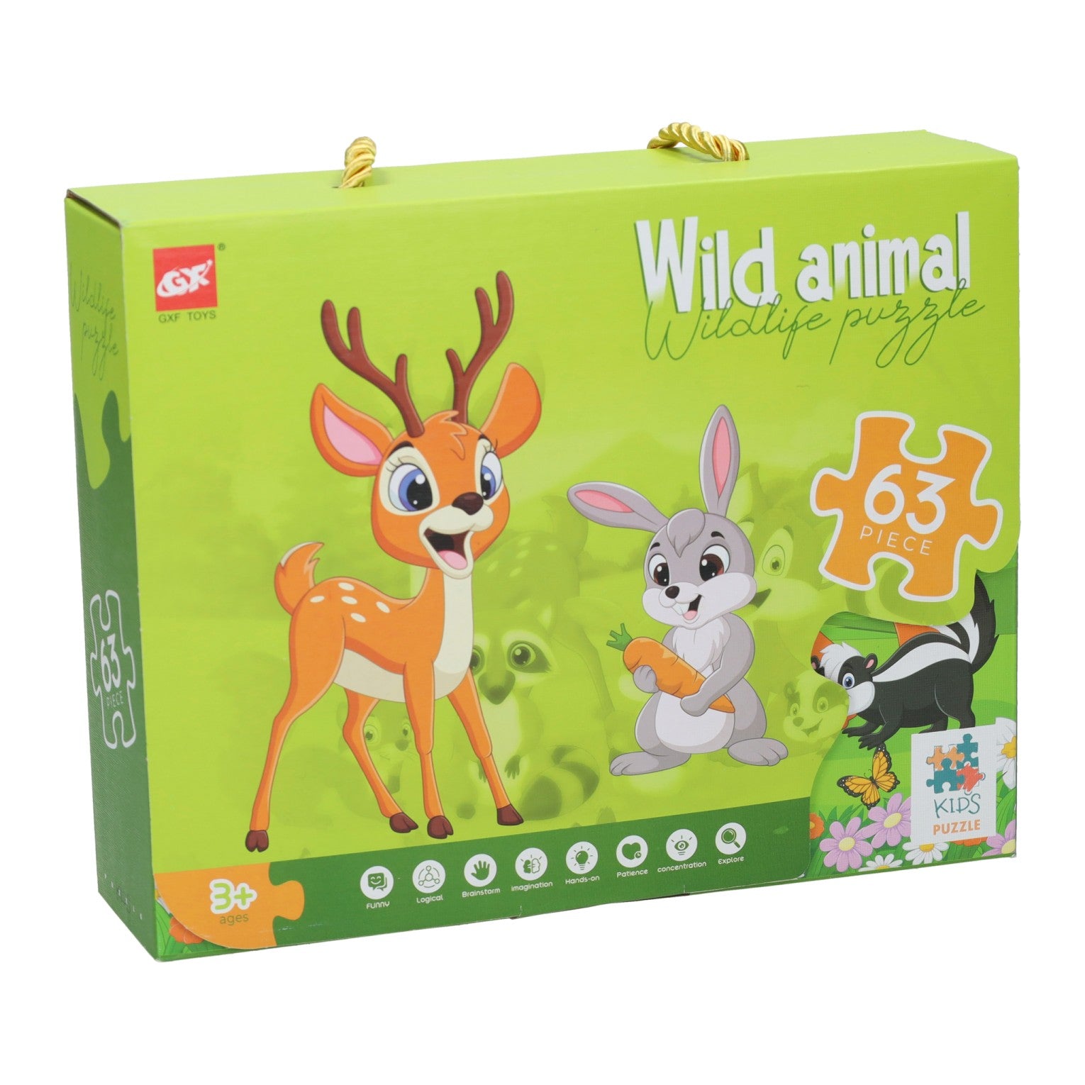Bodenpuzzle Waldtiere, 63Rst.
