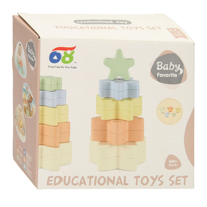 Kleinkind Stack Tower Sterpastell, 5dlg.