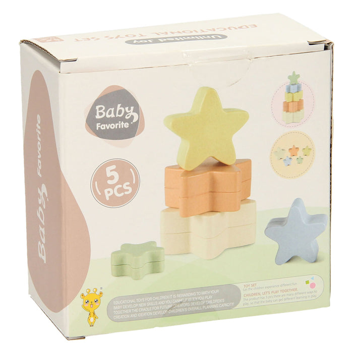 Kleinkind Stack Tower Sterpastell, 5dlg.