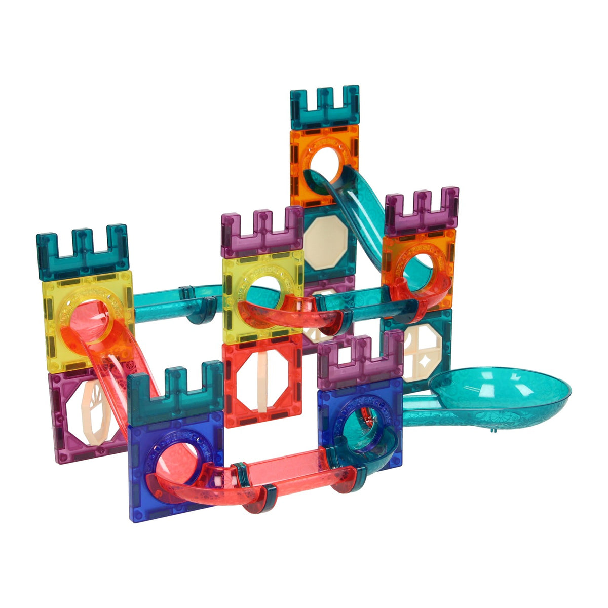 Magnetische Marmorschlosse mit Licht, 56dlg.