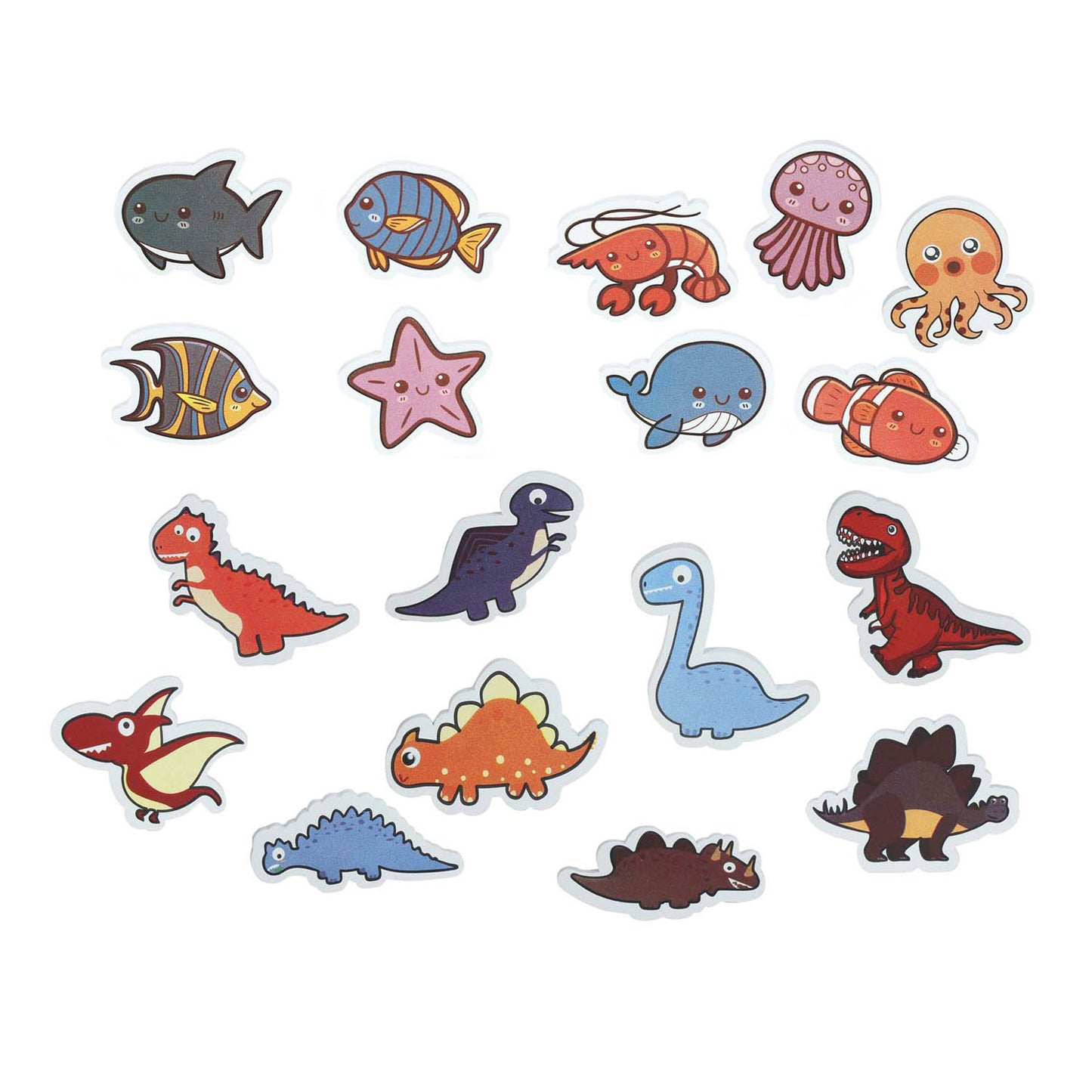 Schaumbadefiguren Meerestiere Dinosaurier