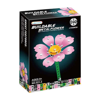 Metallbausatz rosa Blume