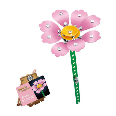 Metallbausatz rosa Blume