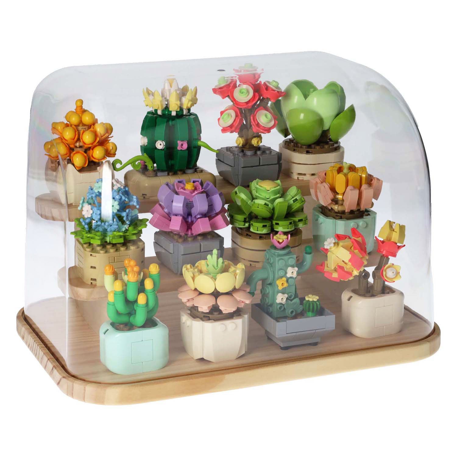 Bausteine setzen Blumenschaufenster