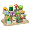 Bausteine setzen Blumenschaufenster