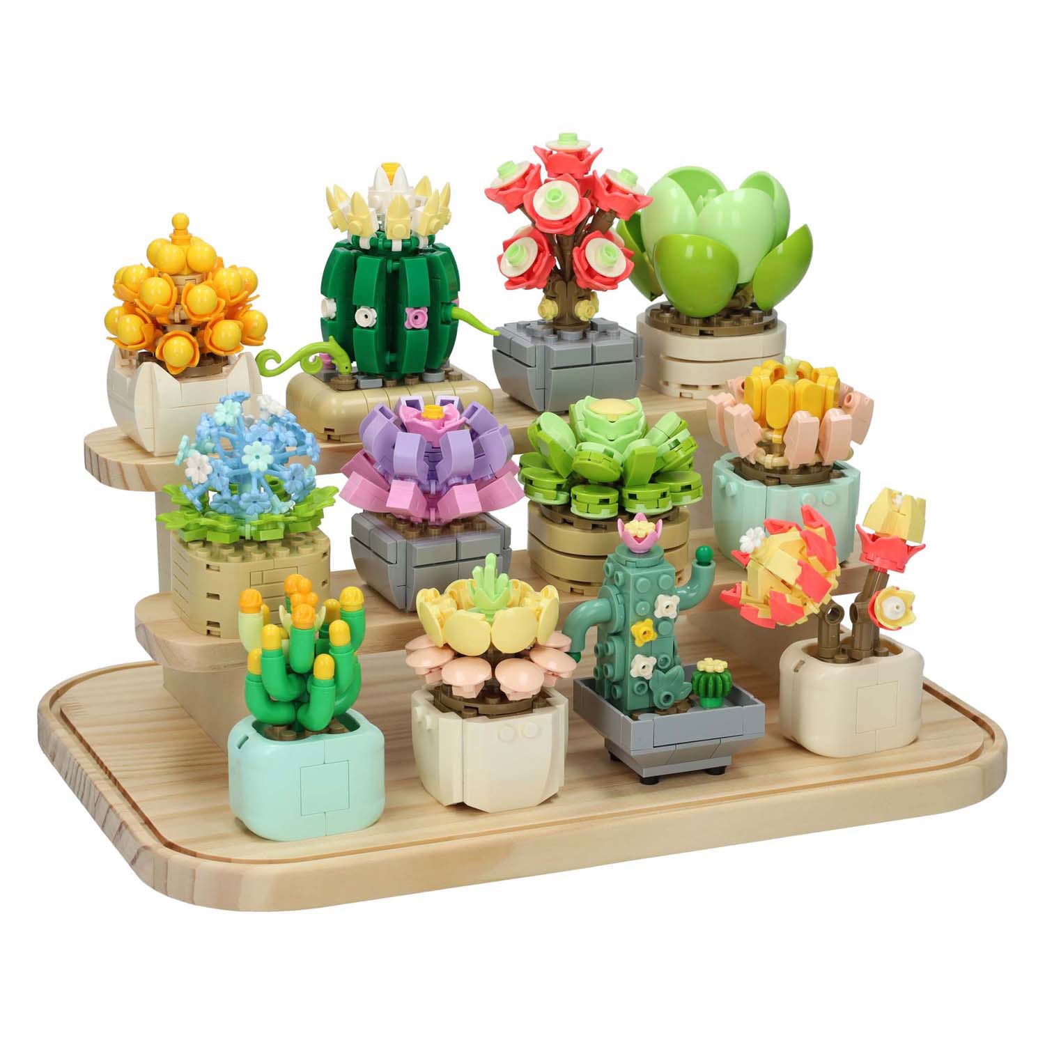Bausteine setzen Blumenschaufenster