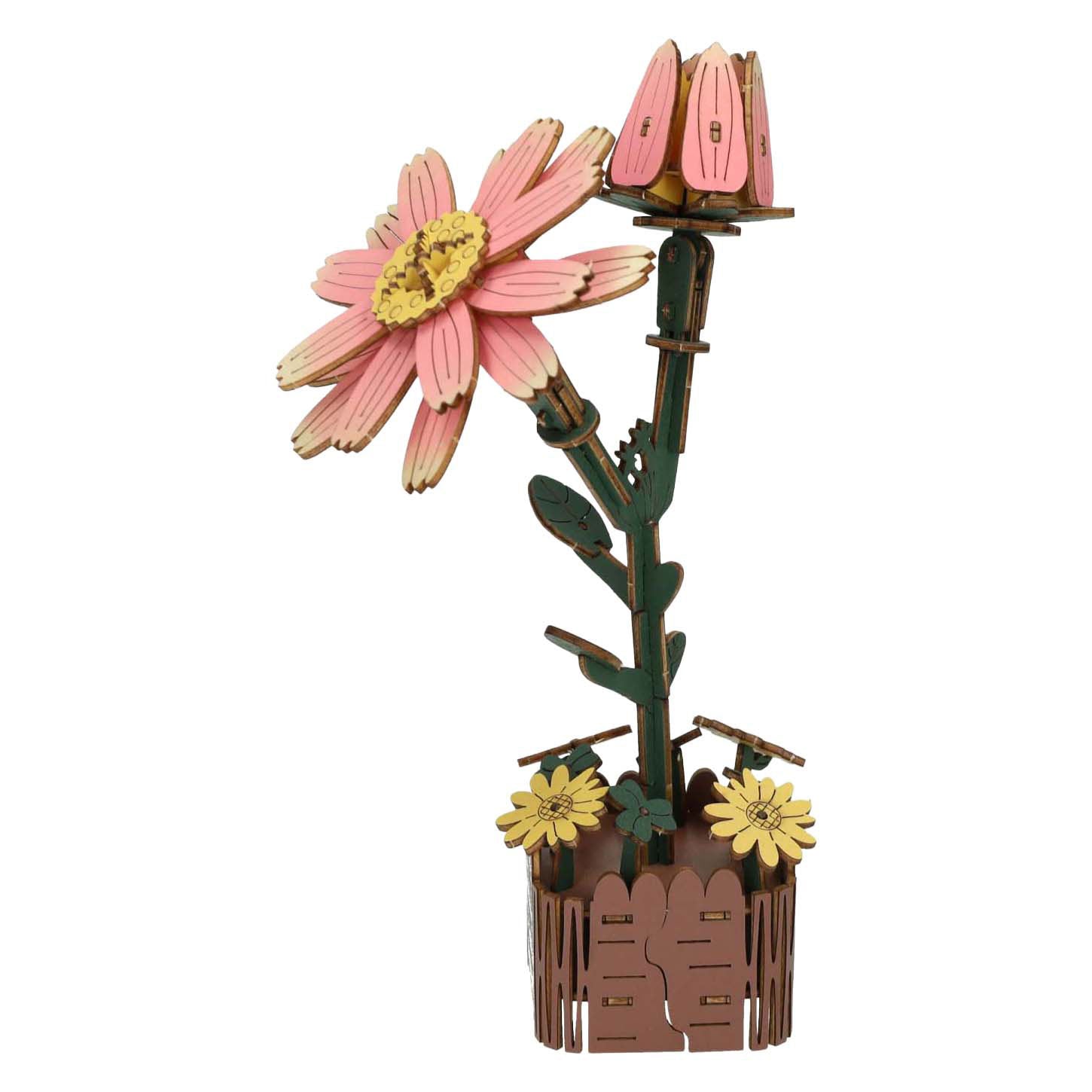 Holz-3D-Bausatz Gänseblümchen - 99 Teile.
