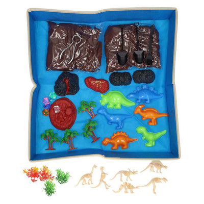 Spielen Sie Sand-Dino-Welt mit Spielmatte