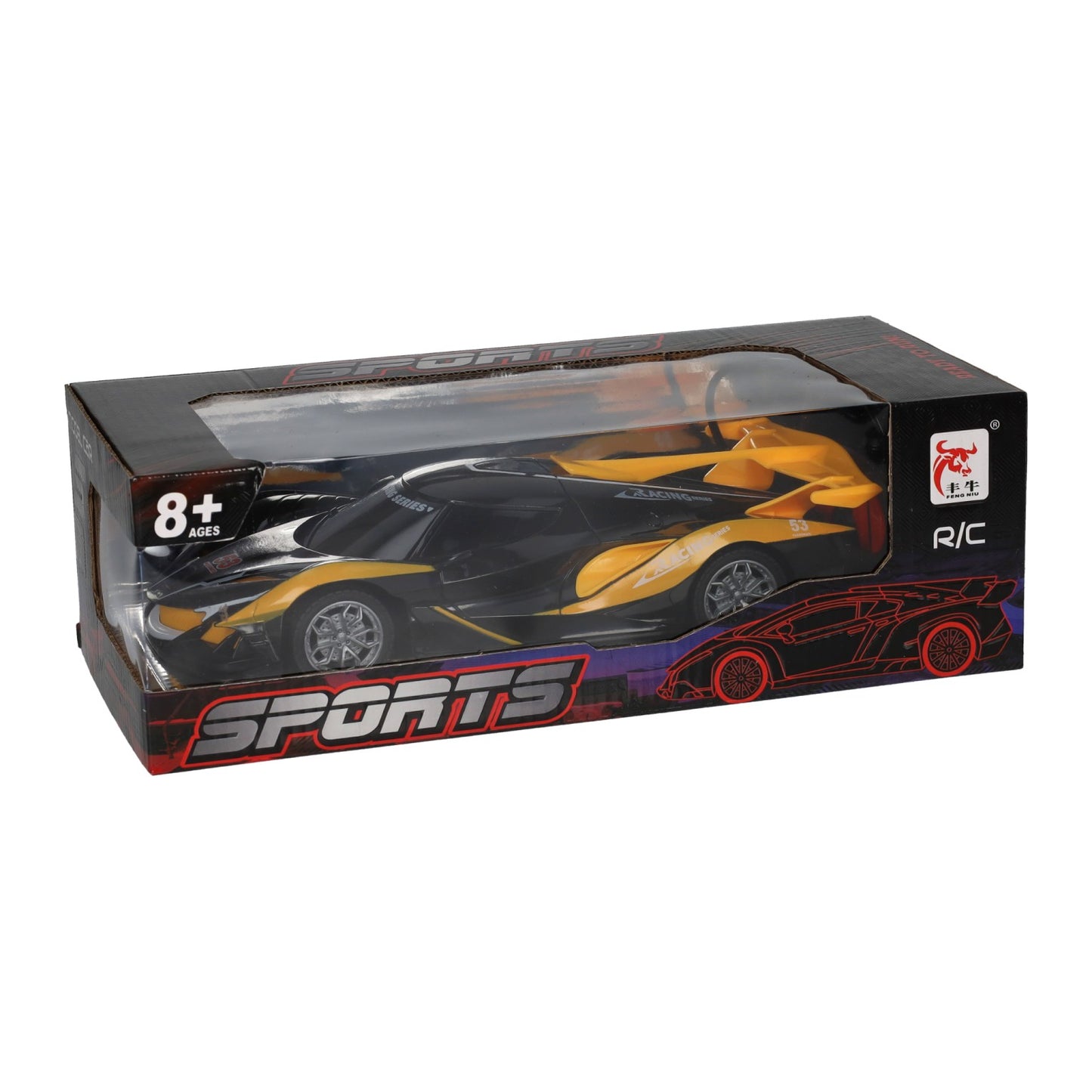 RC gelber Rennwagen