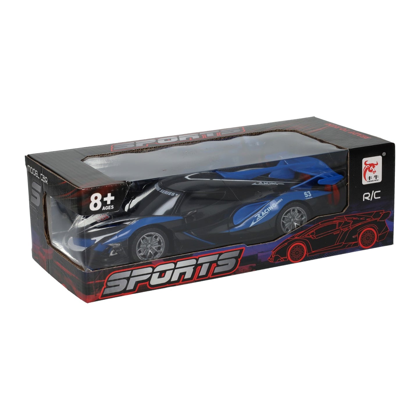 RC blauer Rennwagen