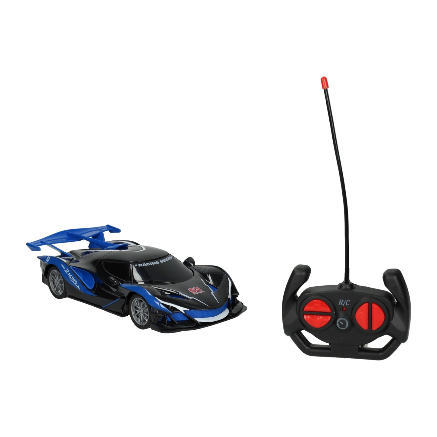 RC blauer Rennwagen