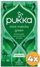 Pukka Tee Minze Matcha Grün – 80 Teebeutel – Bio-Kräutertee – Minze – Grüner Tee – 4 x 20 Beutel – Tee-Vorteilspackung