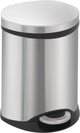 Eko - Muscheleimer Treteimer 6 Liter - Edelstahl Kunststoff - Edelstahl matt - Abfalleimer
