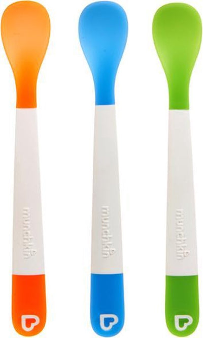 Munchkin-Löffel – weiche Löffel mit weicher Spitze – 3 Stück – Kinderbesteck – Kinderlöffel – weiche Tülle – Babybesteck – je 3 Stück – ab 4 Monaten
