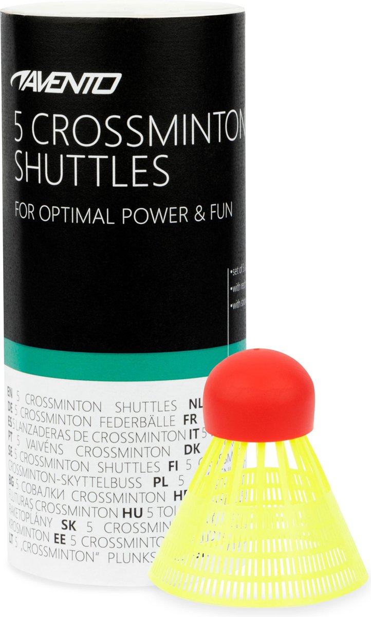 Avento 5 Crossminton-Shuttles – Fluorgelb-Rot