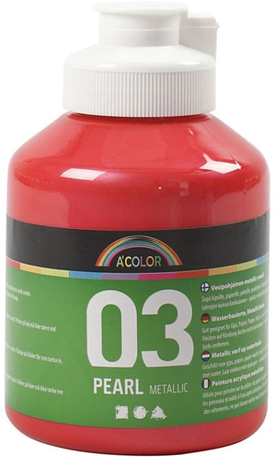 A-Color Acrylfarbe Metallic, Metallic, Rot, 500 ml 1 Flasche