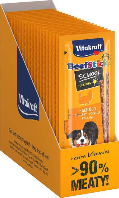 Vitakraft Rinderstick Schulgeflügel – 20 Stück – 20x20 Gramm
