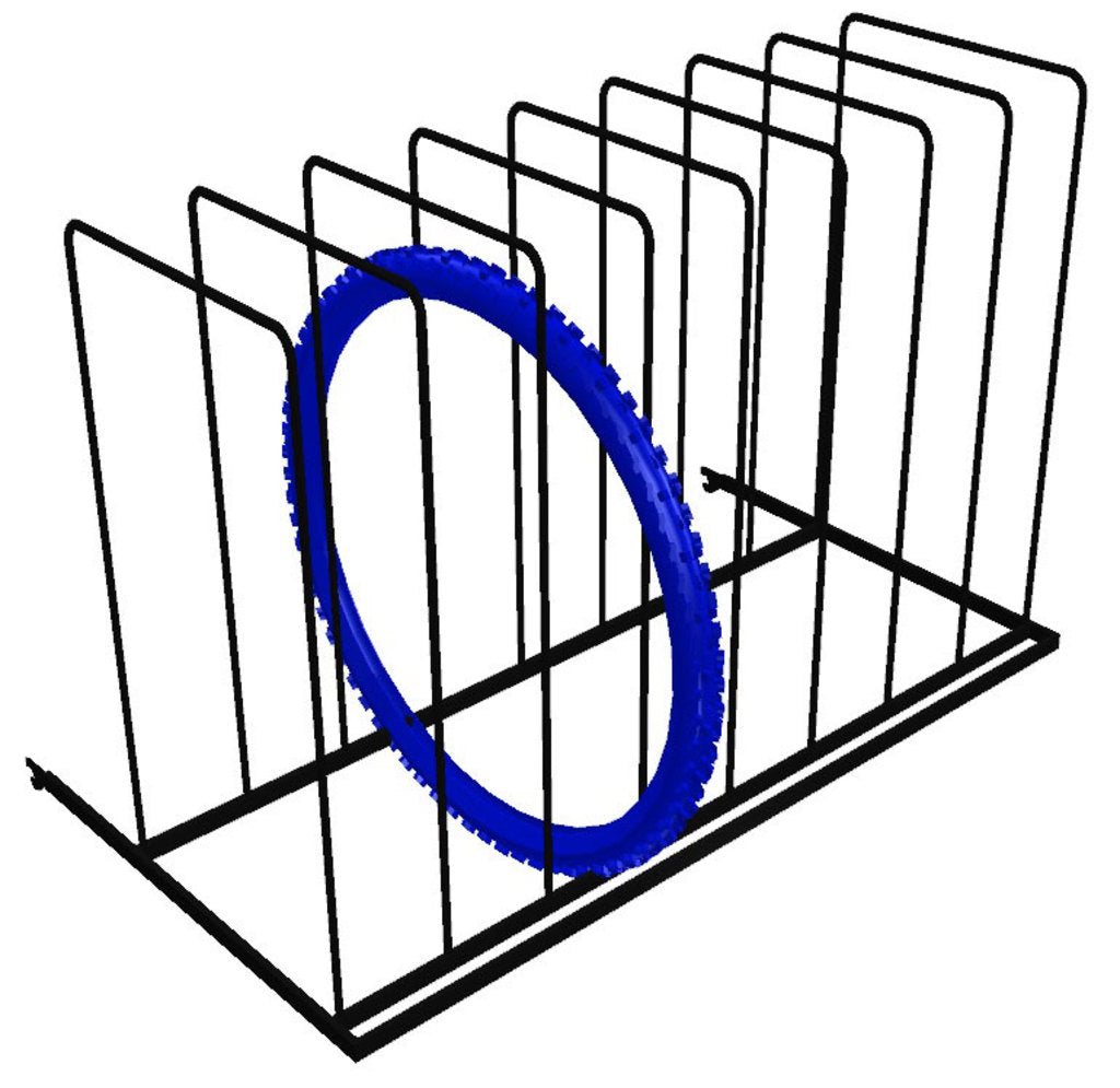 Markenloses Rack-Reifenfach 1000 mm RAL9005