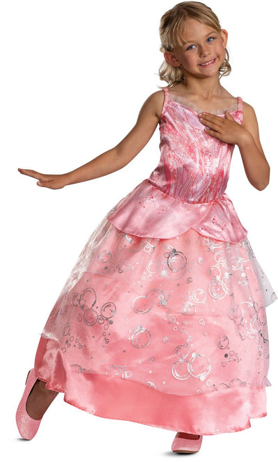 Verkleidung - Glinda rosa Kleid klassisches Kinderkostüm M (7-8 Jahre)