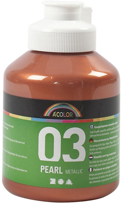 A-Color Acrylfarbe Metallic, Metallic, Metallic-Kupfer, 500 ml 1 Flasche