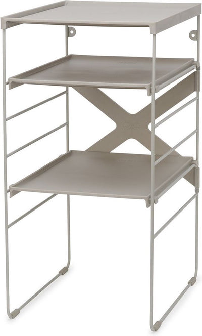Joseph Joseph stufenlos verstellbares Schuhregal – 4 Paar – Ecru