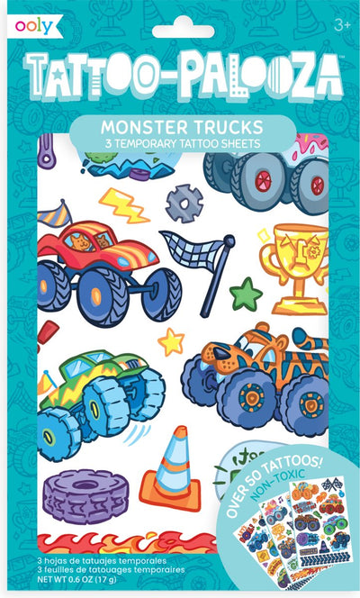 Ooly – Tattoo Palooza – temporäre Tattoos – Monstertrucks
