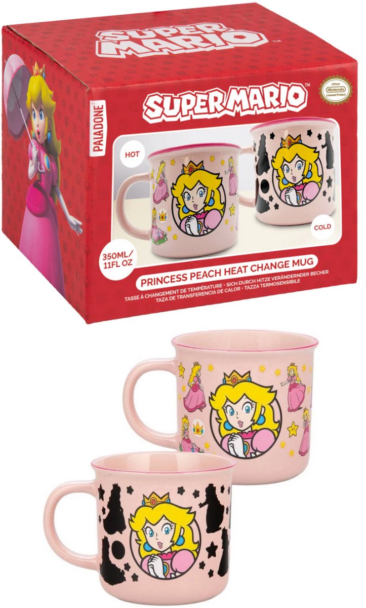 Paladone Super Mario Princess Peach Wärmewechselbecher – offiziell lizenzierter Nintendo-Becher, 300 ml –
