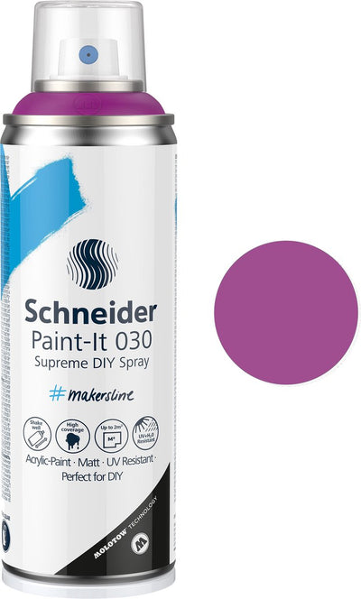 Schneider Schreibwaren Schneider Sprühfarbe – Paint-it 030 – DIY Sprühfarbe – Acrylfarbe – 200 ml – Lila – S-ML03050143