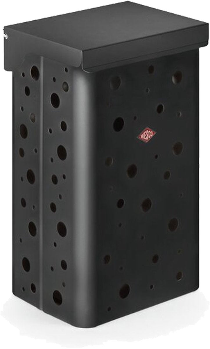 Wesco Wäschekorb Duo 1 mit Einsatz | 64 Liter | Duo-Wäschebox (2x32 Liter) | Metall - Graphit matt | Wäschekorb