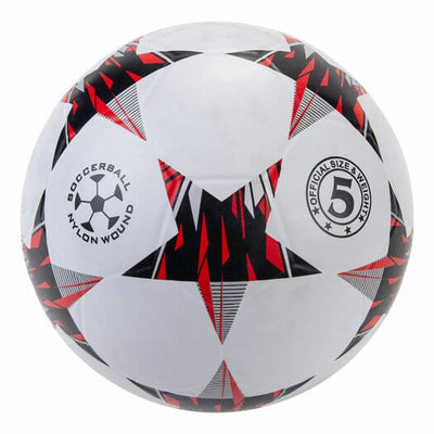 Rubber Street Football Größe 5 Rot Weiß mit Sternen