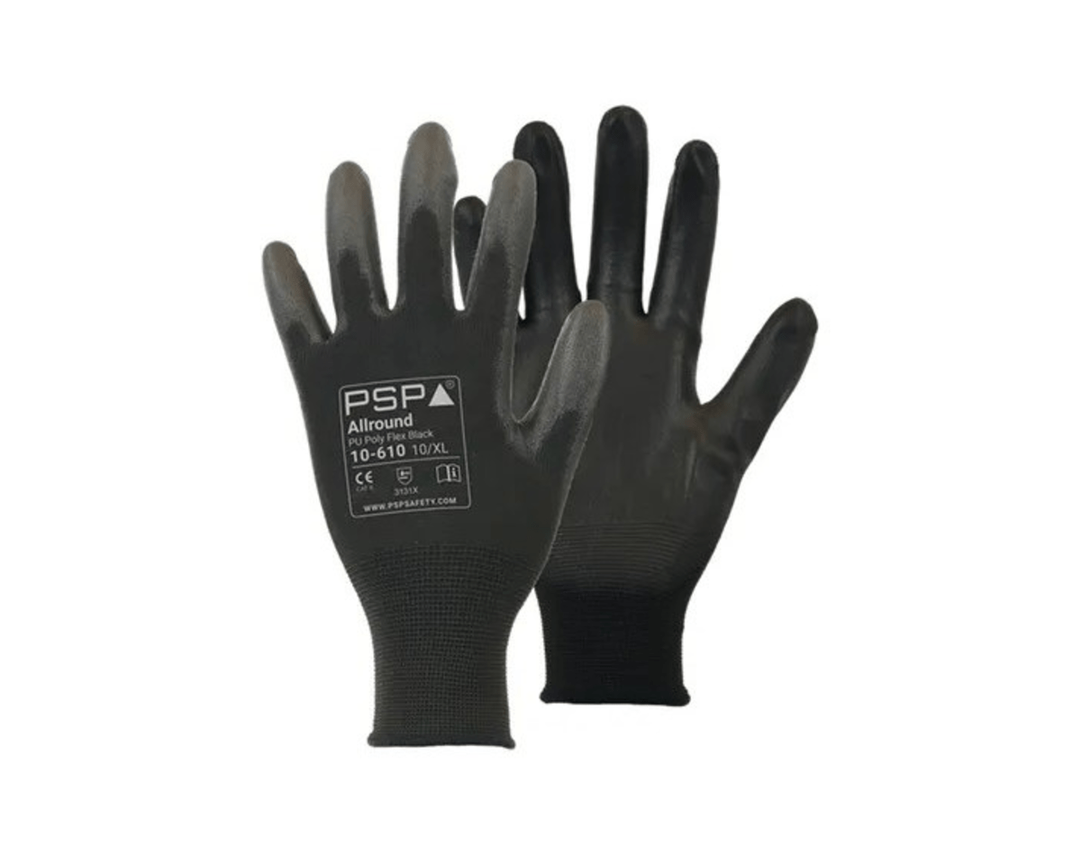 PSP 10-610 PU schwarze Arbeitshandschuhe 12 Paar Größe 8 m