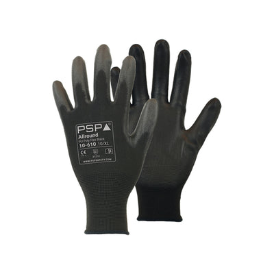 PSP 10-610 PU schwarzer Arbeitshandschuh Größe 10 XL (12 Paar)
