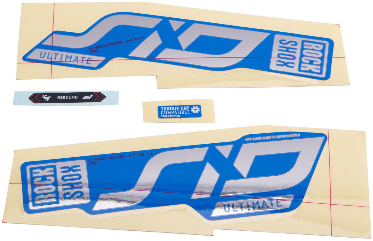 Rockshox Decal Set Rs Sid Ult. 80-100 mm F.Blue