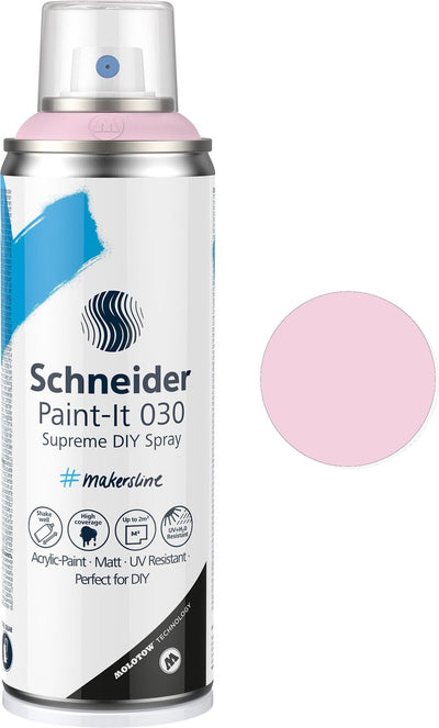 Schneider Schreibwaren Schneider Sprühfarbe – Paint-it 030 – DIY Sprühfarbe – Acrylfarbe – 200 ml – rosa Pastell – s-ml03052121