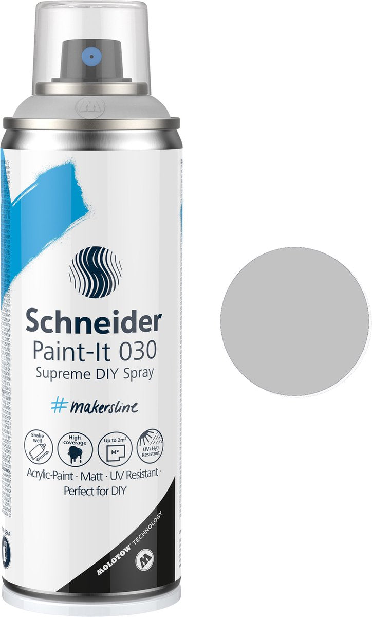 Schneider Schreibwaren Schneider Sprühdose Farbe – Paint-it 030 – DIY Sprühfarbe – Acrylfarbe – 200 ml – Universalgrundierung – S-ML03050480
