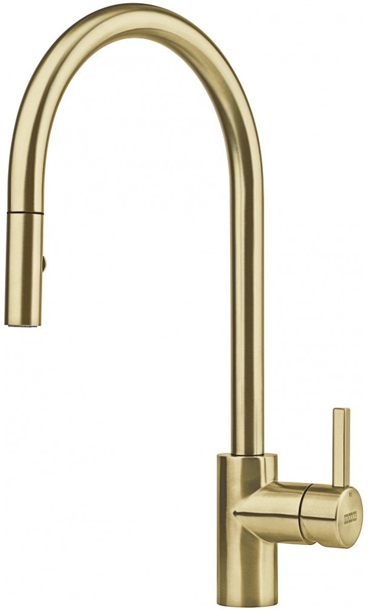 Franke eos neo - Küchenarmatur FC 0045.504 mit ausziehbarer Handbrause, Gold 115.0681.244