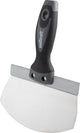 Wolfcraft – Rundkelle – Edelstahl-Wannenspachtel – Eimer mit Mörtel, Stuck-Wannenspachtel – 4034000