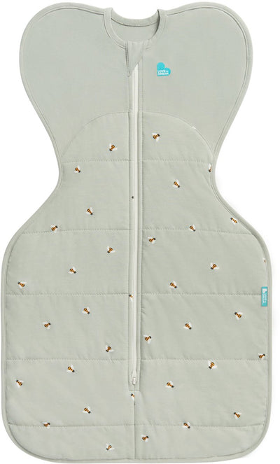Love to dream™ Babyschlafsack swaddle up™ – Pucken – Baby 0–3 Monate – 3,5–6 kg – Winter – 2,5 Tog – Olivenbienen