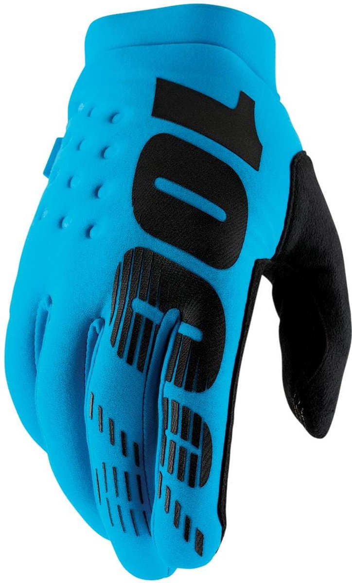 100 % Brisker Offroad-Handschuhe, blau, L, kurz